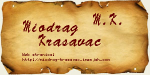 Miodrag Krasavac vizit kartica